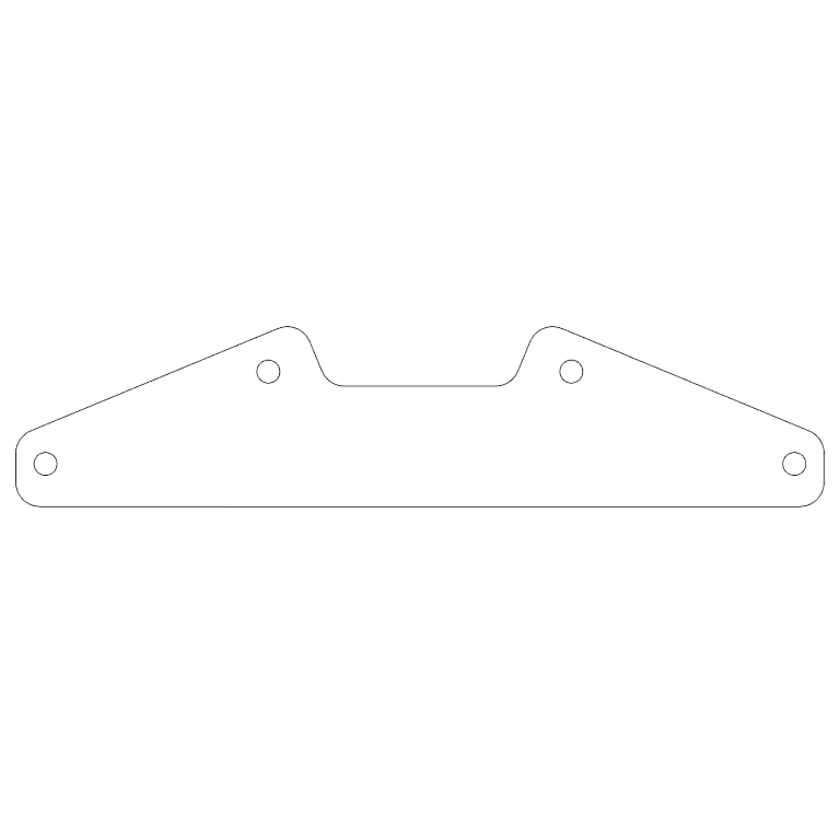 Corten steel coupling plate 135°