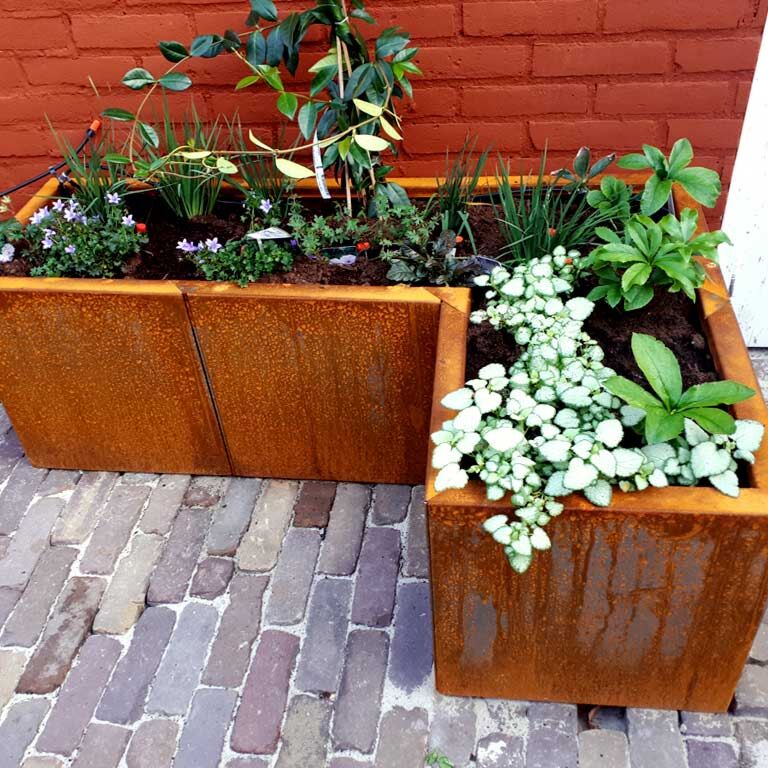 Corten steel planter Kansas 40