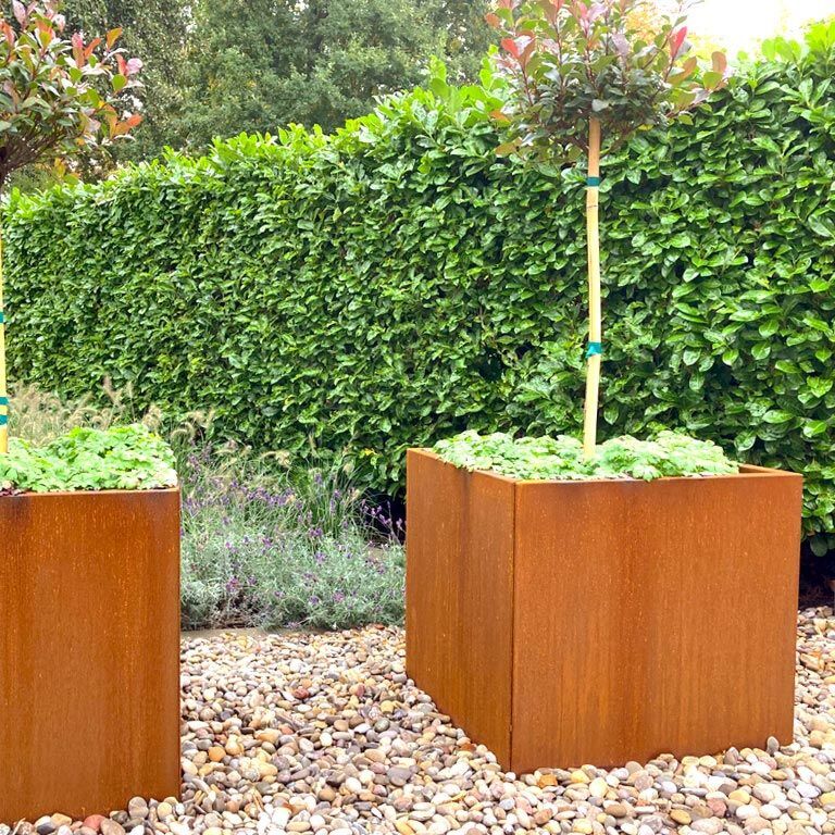Corten steel planter Miami 70 x 70 cm