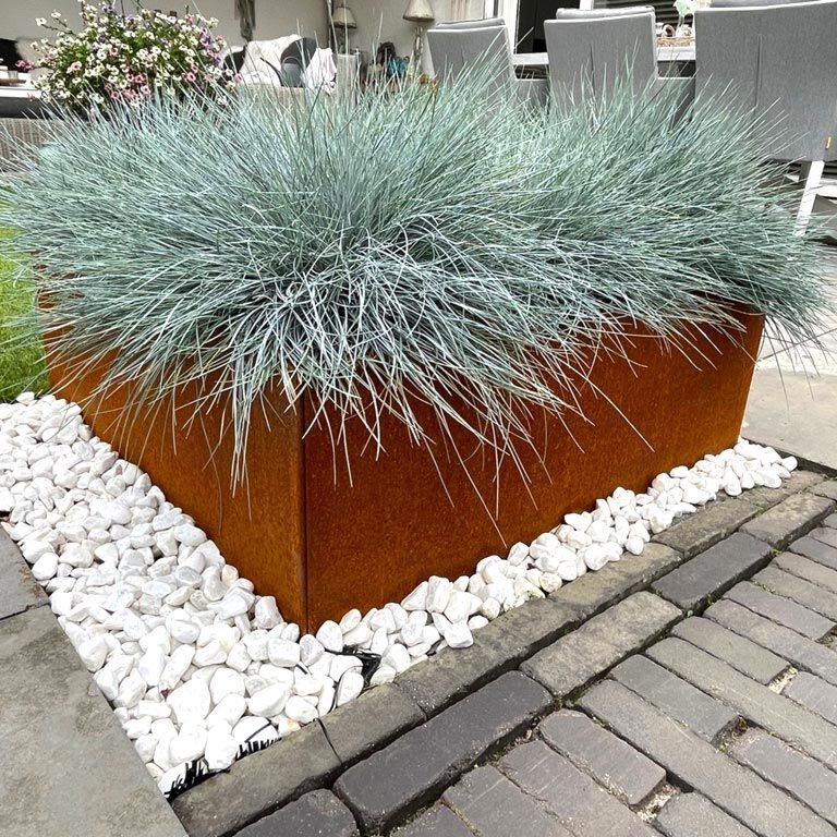 Corten steel planter Miami 80 x 80 cm