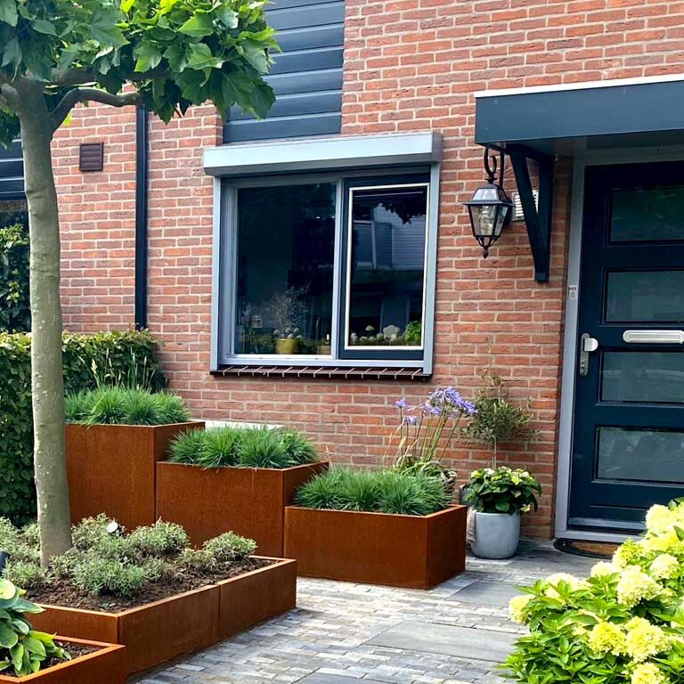 Corten steel planter Miami special III 80