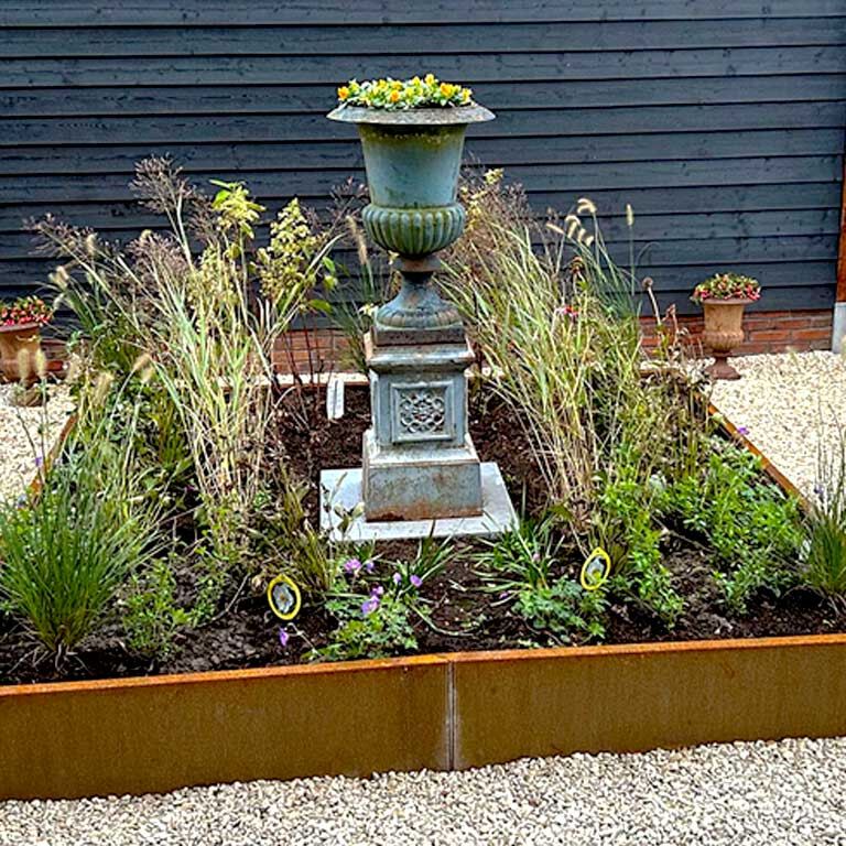 Corten steel planter Miami xxl 300 x 300 cm