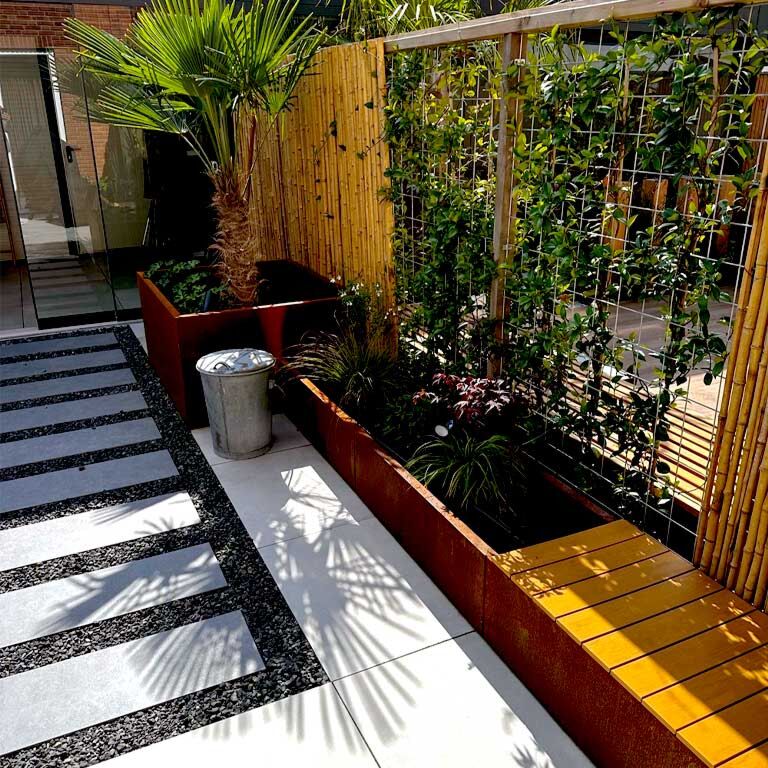 Corten steel planter Texas xxl 500 x 50 cm