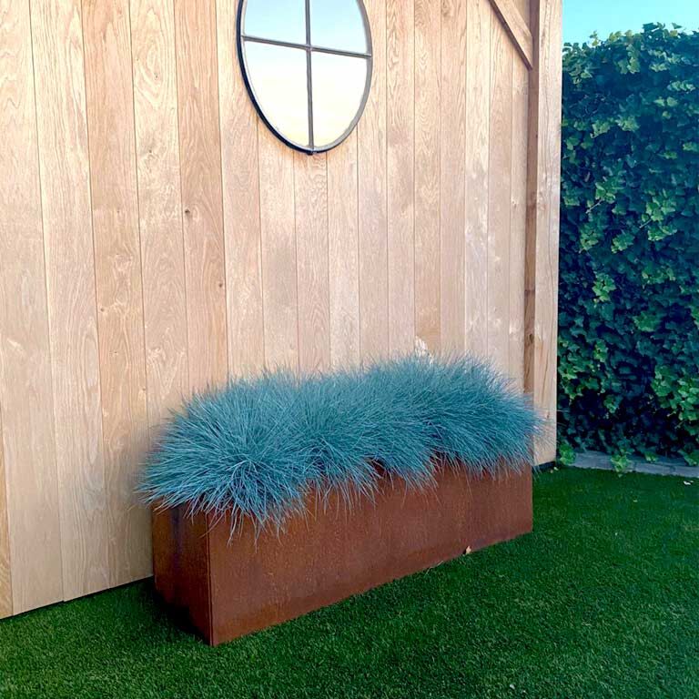 Corten steel planter Texas 40 x 120 cm
