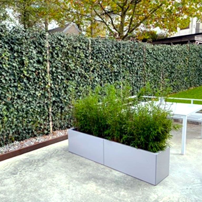 Powder coated steel planter Texas xxl 160 x 40 cm