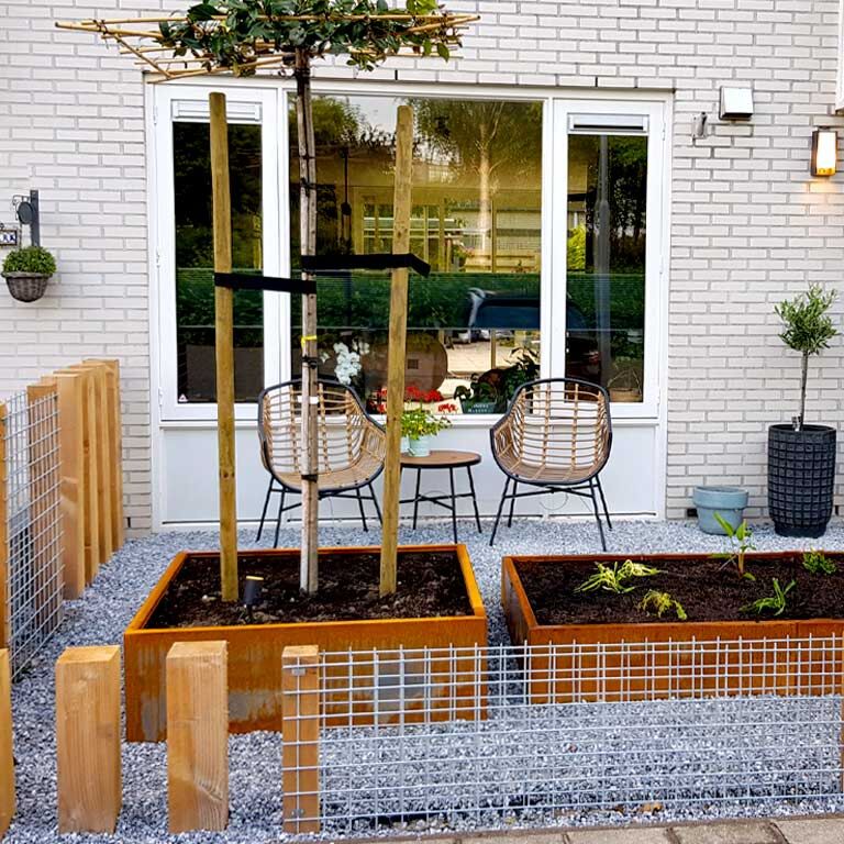 Corten steel planter Texas xxl 160 x 120 cm