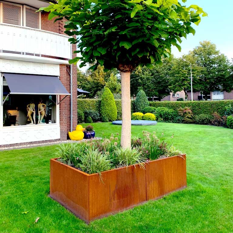 Corten steel planter Texas xxl 200 x 120 cm