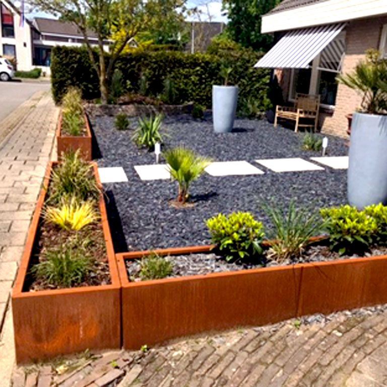 Corten steel planter Texas xxl 200 x 40 cm