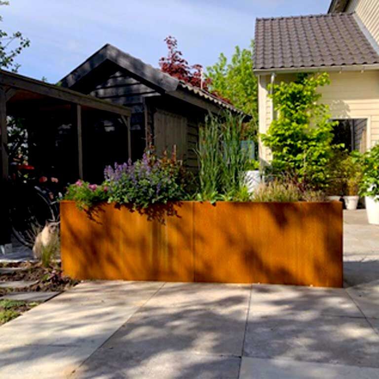 Corten steel planter Texas xxl 200 x 50 cm