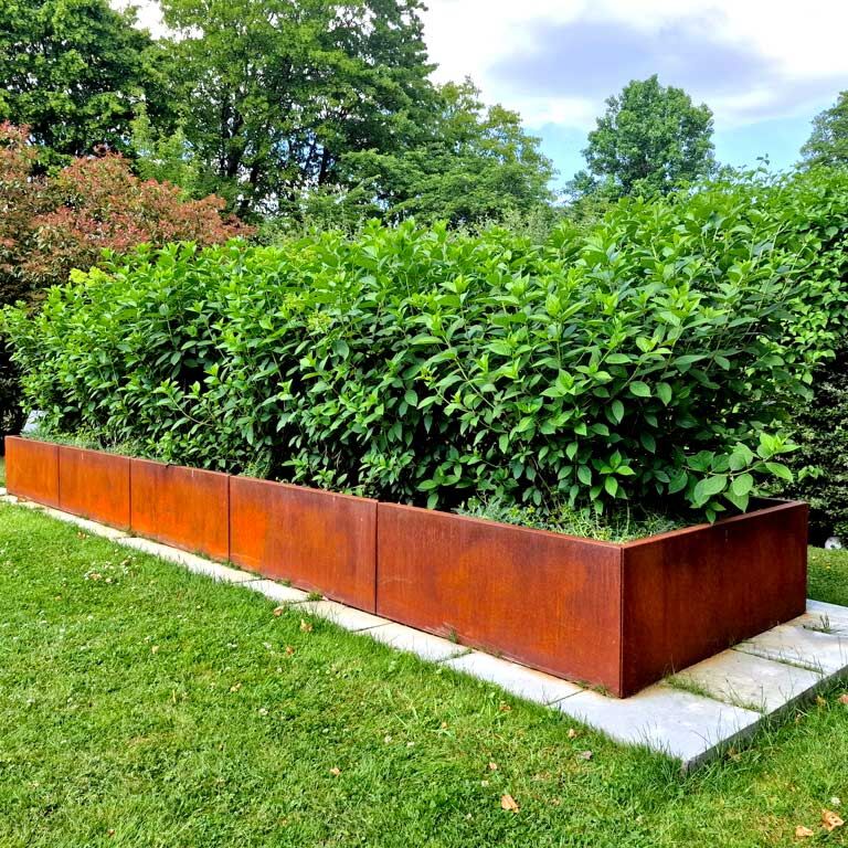Corten steel planter Texas xxl 300 x 40 cm