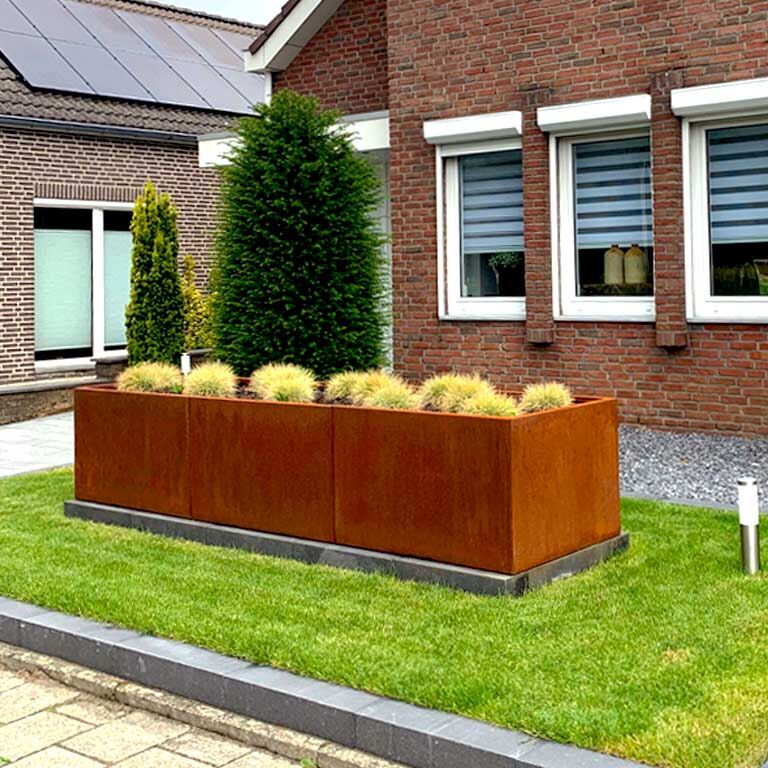 Corten steel planter Texas xxl 300 x 80 cm