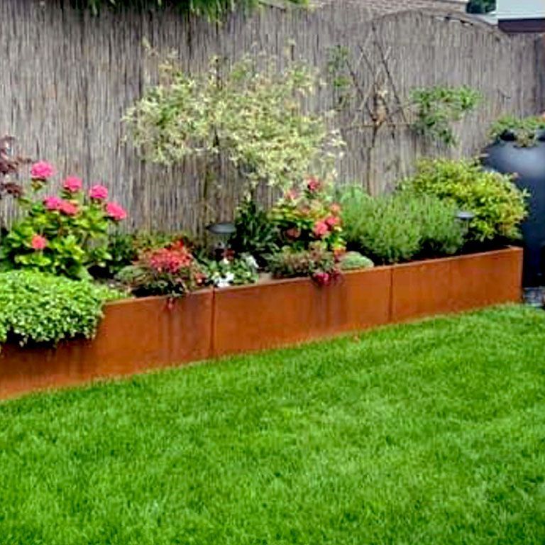 Corten steel planter Texas xxl 480 x 100 cm