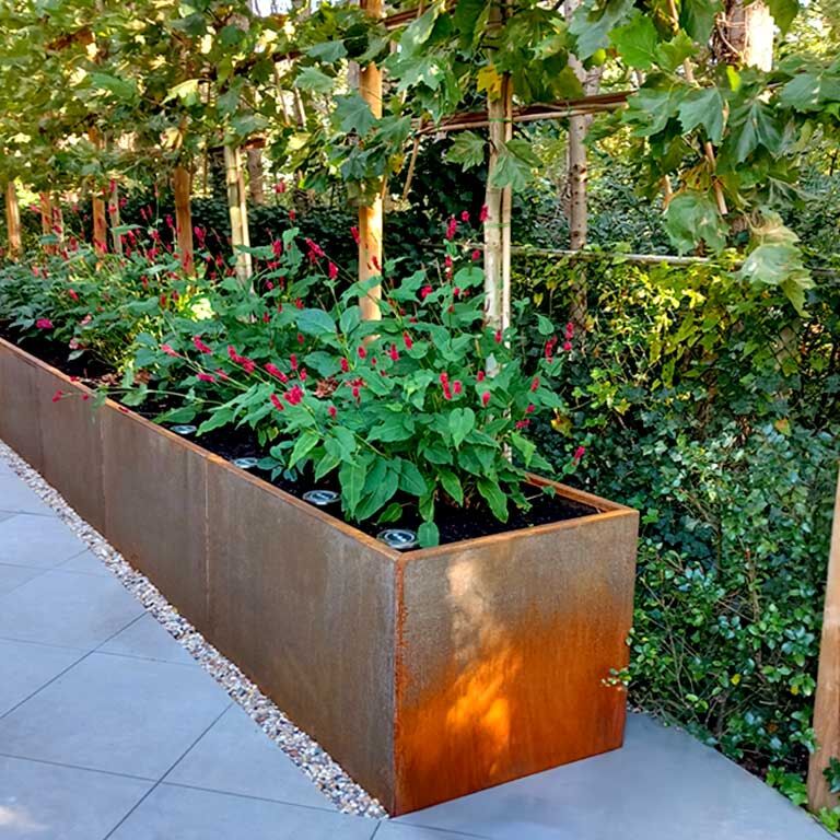 Corten steel planter Texas xxl 500 x 40 cm