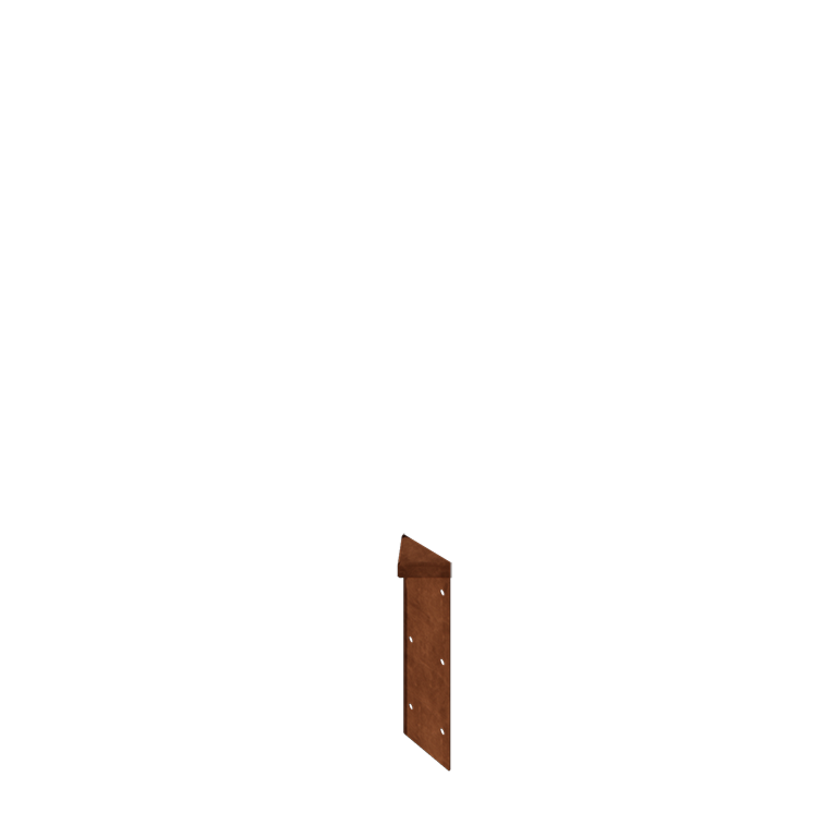 Corten steel planter - Corner piece 180° - 30 cm