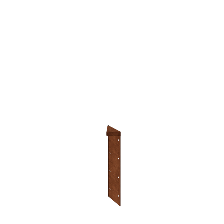 Corten steel planter - Corner piece 180° - 40 cm