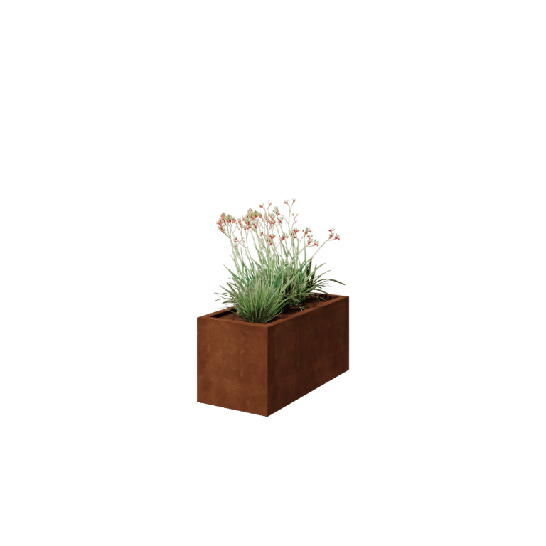 Corten steel welded planters Montana 100 x 50 x 50 cm