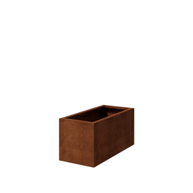 Corten steel welded planters Montana 100 x 50 x 50 cm