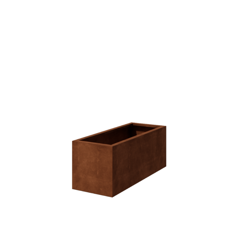 Corten steel welded planters Montana 120 x 50 x 50 cm