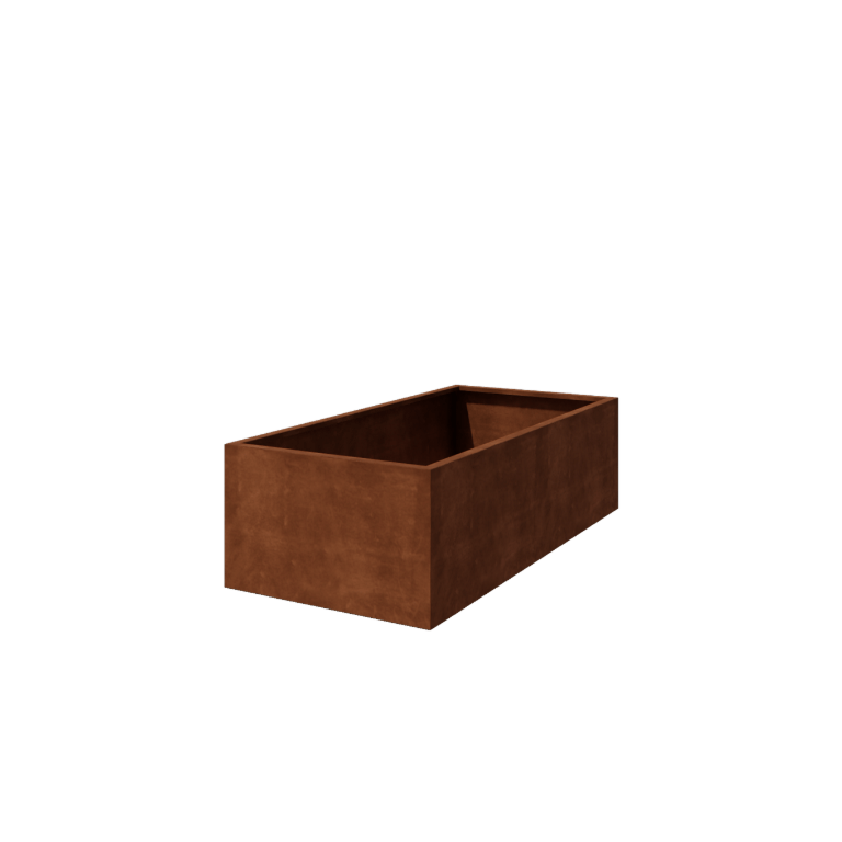 Corten steel welded planters Montana 200 x 100 x 60 cm