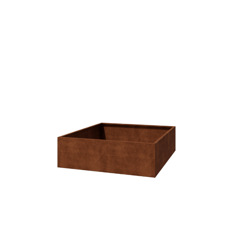 Corten steel welded planters Montana 200 x 200 x 60 cm