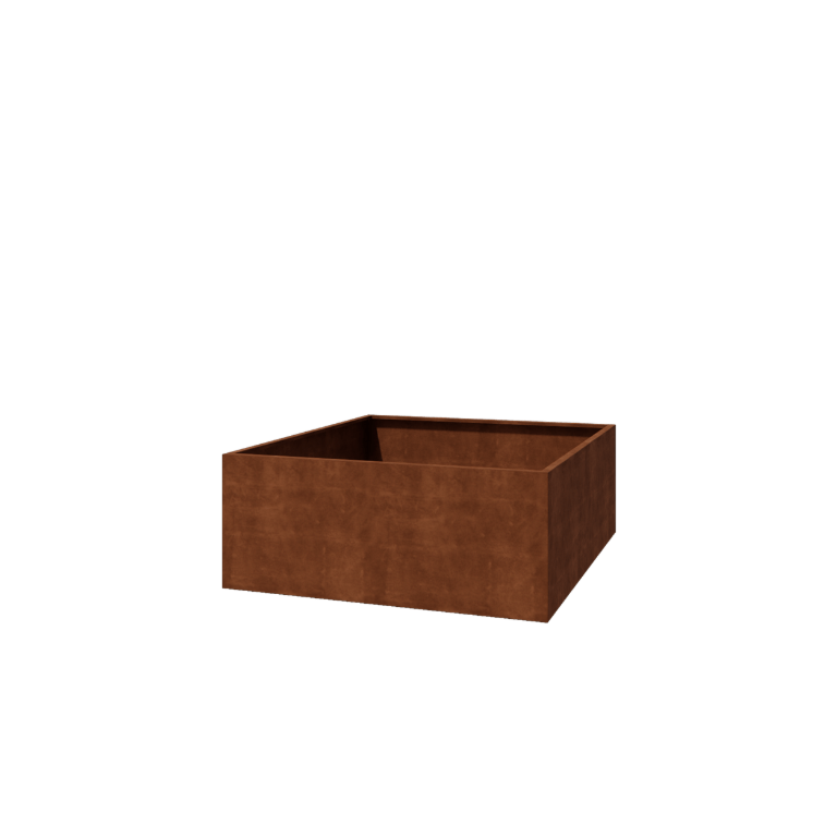 Corten steel welded planters Montana 200 x 200 x 80 cm