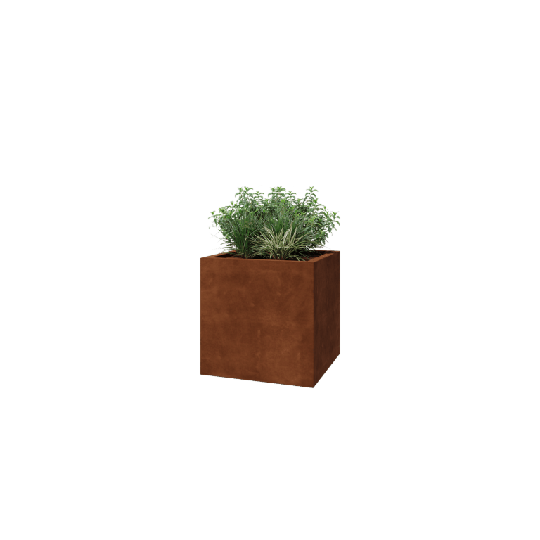Corten steel welded planters Montana 70 x 70 x 70 cm