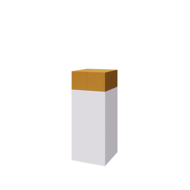 Planter set South Carolina white & gold 40 x 40 x 100 cm