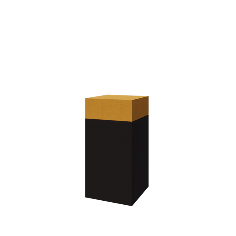 Planter set South Carolina black & gold 50 x 50 x 100 cm