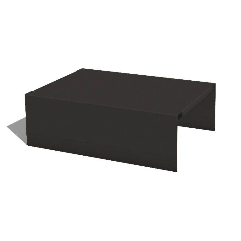 Powder coated steel platform for planter 60 x 41 x 20 cm