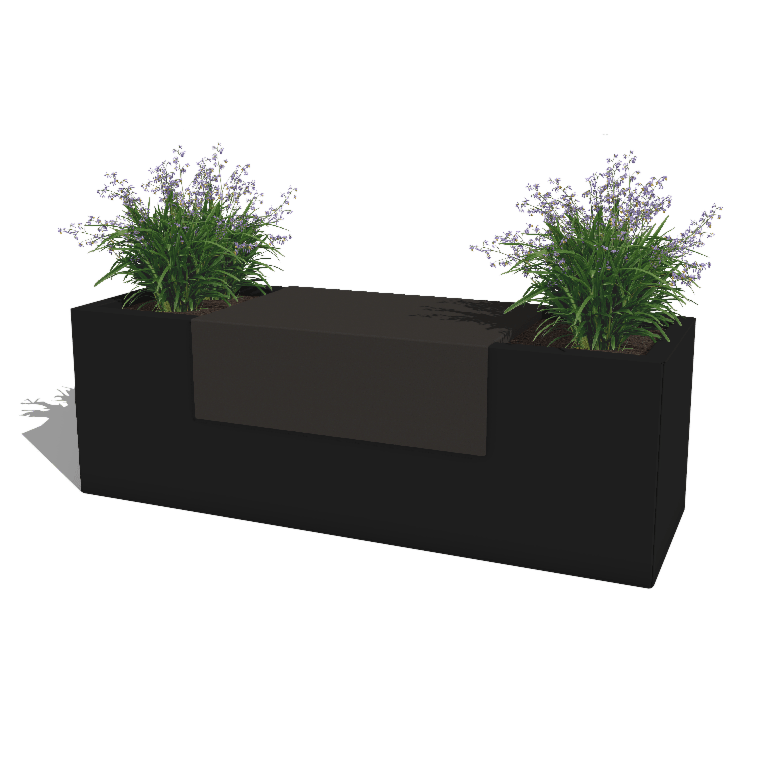 Powder coated steel platform for planter 60 x 41 x 20 cm