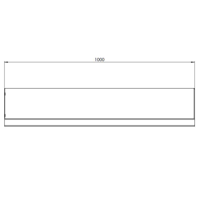 Powder coated steel retaining wall straight 100 cm (height 30 cm)
