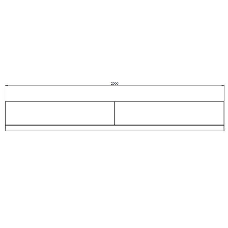 Corten steel retaining wall straight 200 cm (height 50 cm)