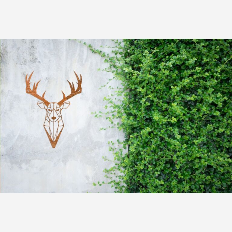 Corten steel wall decor Reindeer