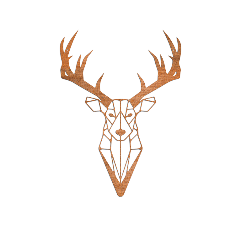 Corten steel wall decor Reindeer