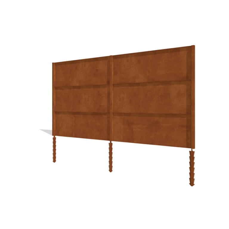 Corten steel garden fence H3 complete set 378 cm