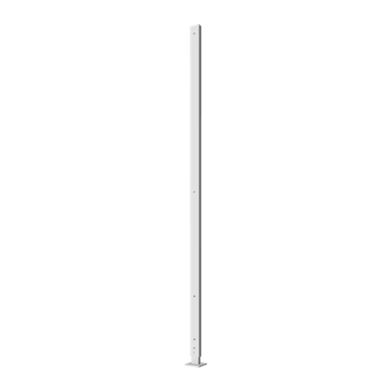 Powder coated garden panel post corner with flat base 190 x 6 x 6 cm