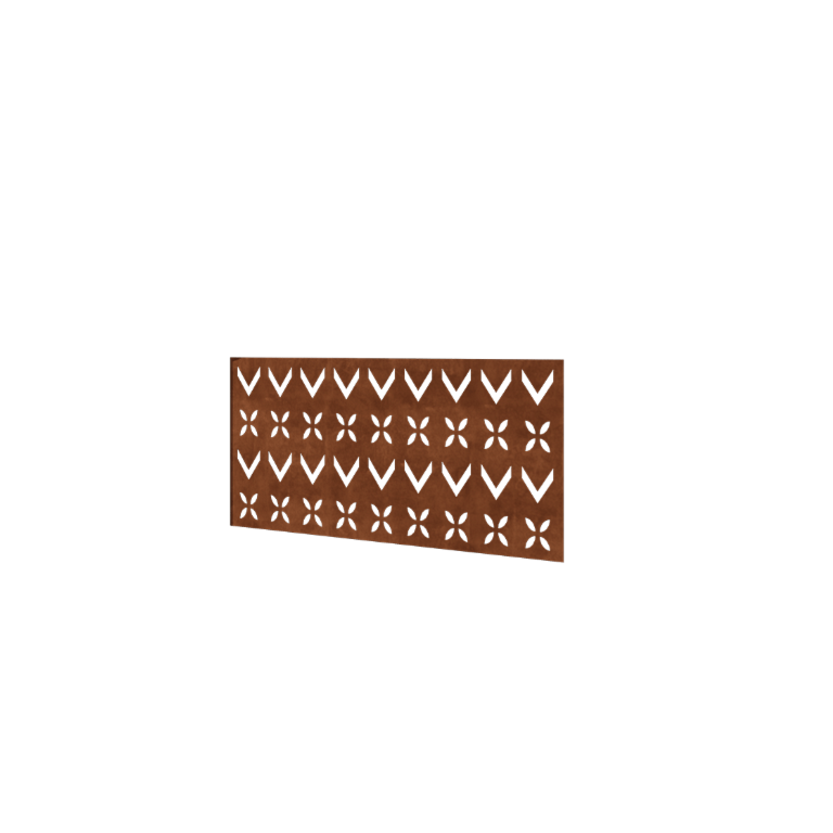 Corten steel fence H - Panel V - 120 x 63,3 cm