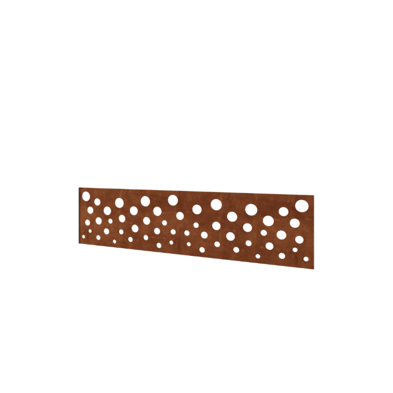 Corten steel garden fence H panel B 180 x 47,5 cm