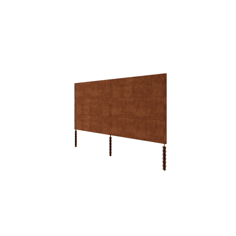 Corten steel fence H3 - Complete set - 378 x 6 x 190 cm