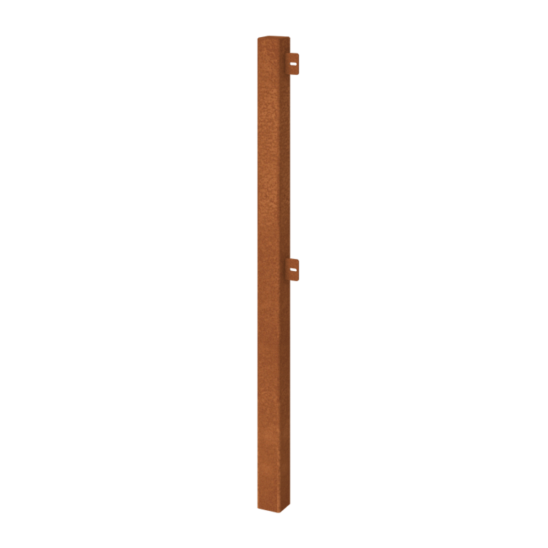 Corten steel decorative fence end post Corten steel decorative fence end post