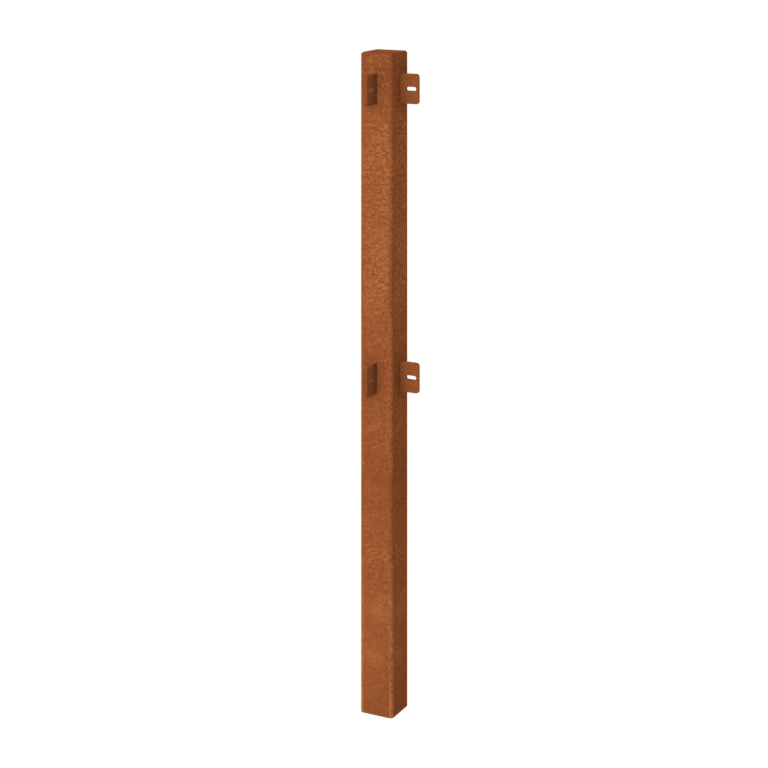Corten steel decorative fence corner post Corten steel decorative fence corner post