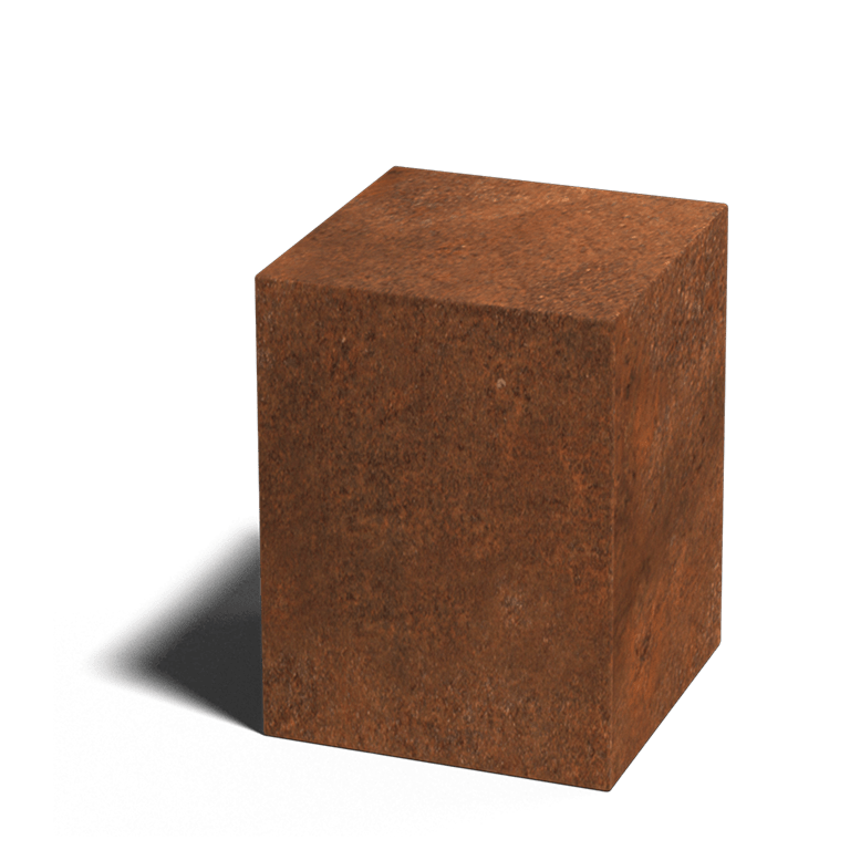 Corten steel pedestal Ohio 30 x 30 x 40 cm