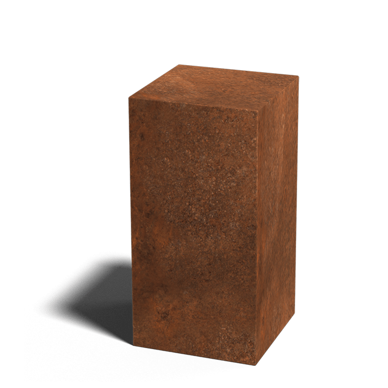 Corten steel pedestal Ohio 30 x 30 x 60 cm