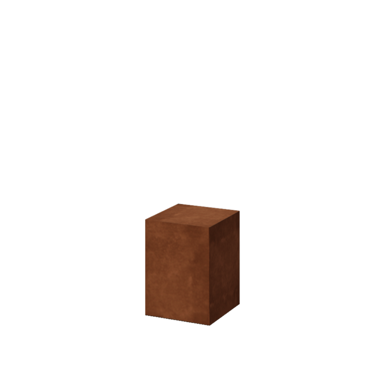 Corten steel pedestal Ohio 30 x 30 x 40 cm