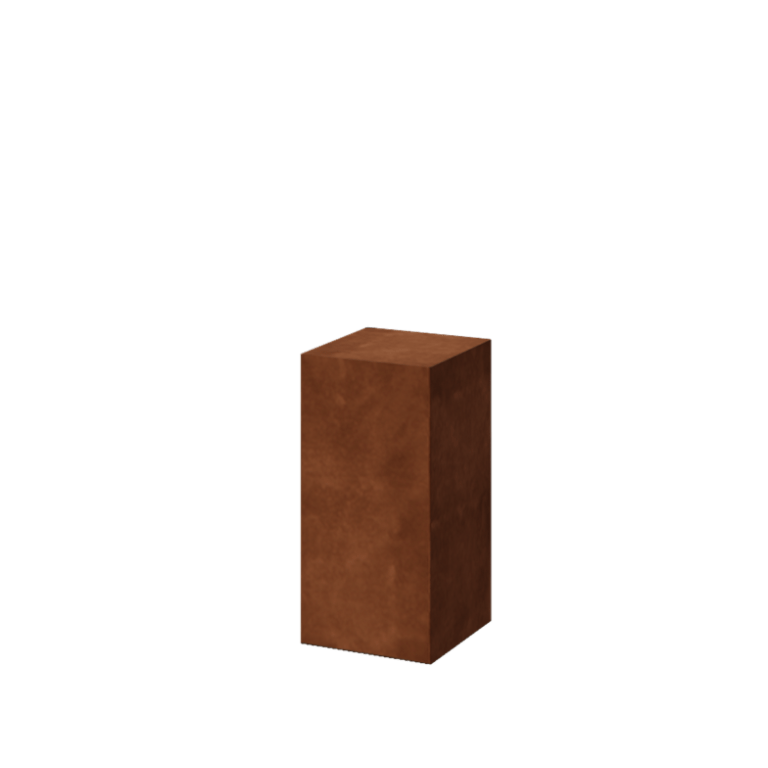 Corten steel plinth - Ohio - 30 x 30 x 60 cm