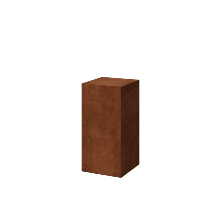 Corten steel pedestal Ohio 40 x 40 x 80 cm