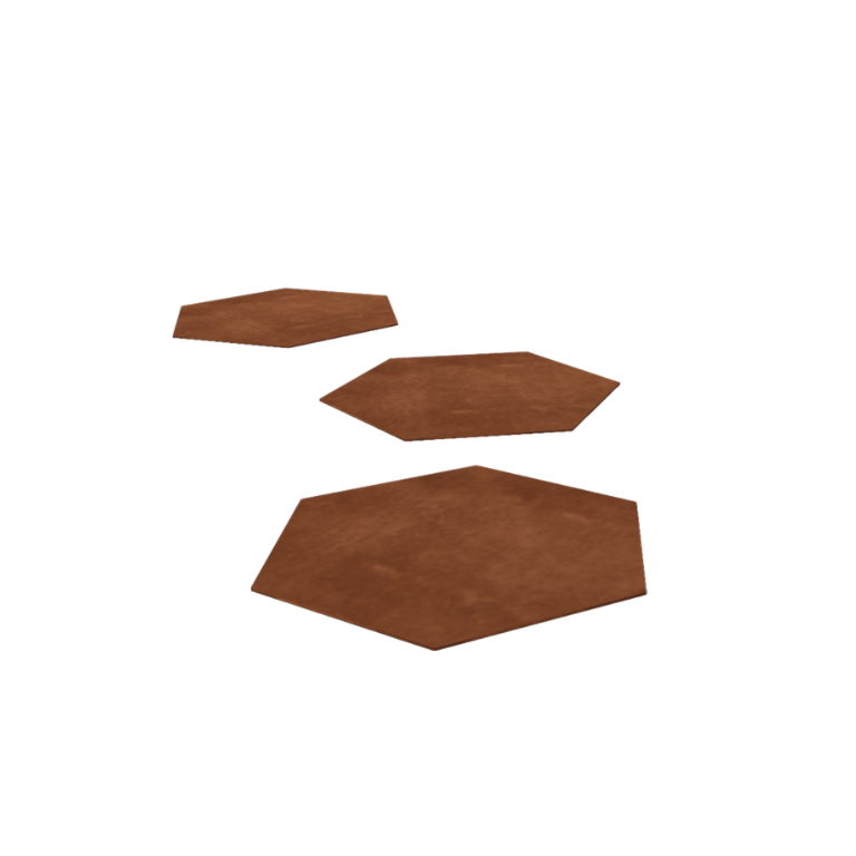 Corten steel stepping stone Hexagon 50