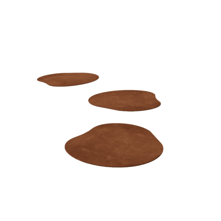 Corten steel stepping stone Organic 40 x 40 cm