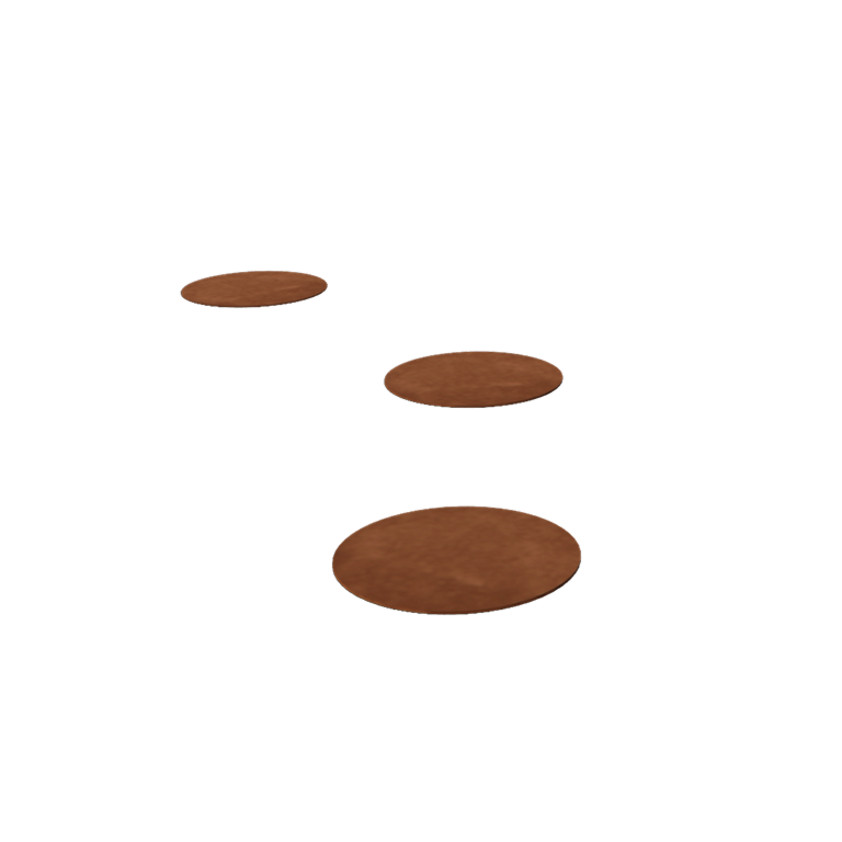 Corten steel stepping stone Round 25