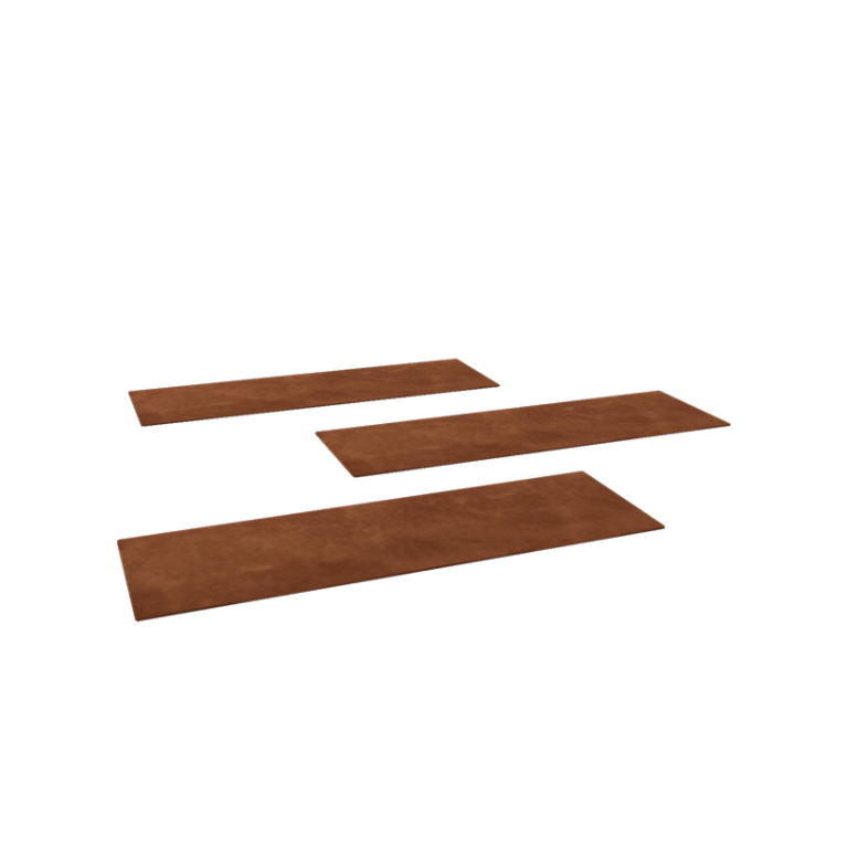 Corten steel stepping stone - Rectangle - 75 x 25 cm